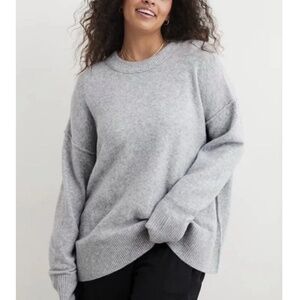 Aerie Gray Crew Neck Sweater